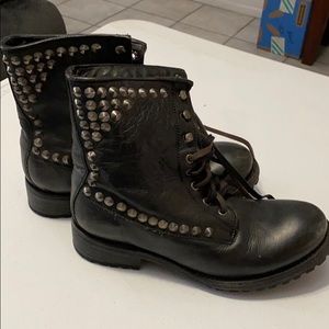 ASH studded combat boots